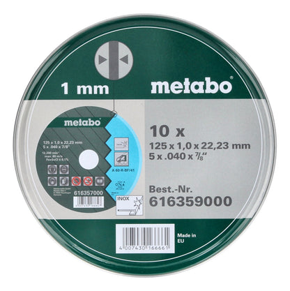 Metabo TF41 Trennscheibe Inox SP 125 x 1,0 x 22,23 mm 10 Stk. ( 616359000 ) - Toolbrothers