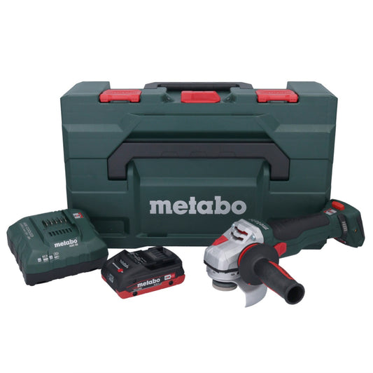 Metabo WB 18 LTX BL 15-125 Meuleuse d'angle sur batterie Quick 18 V 125 mm sans balais + 1x batterie 4,0 Ah + chargeur + métaBOX