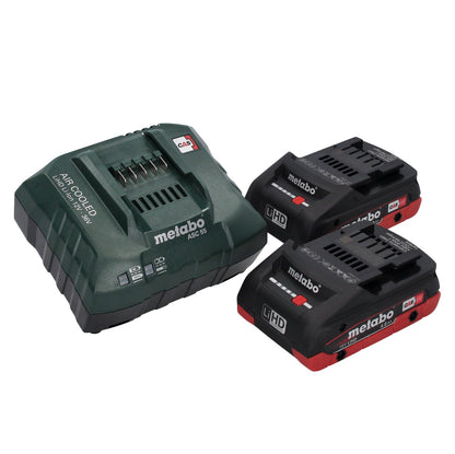 Metabo WB 18 LTX BL 15-125 Quick Akku Winkelschleifer 18 V 125 mm Brushless + 2x Akku 4,0 Ah + Ladegerät + metaBOX