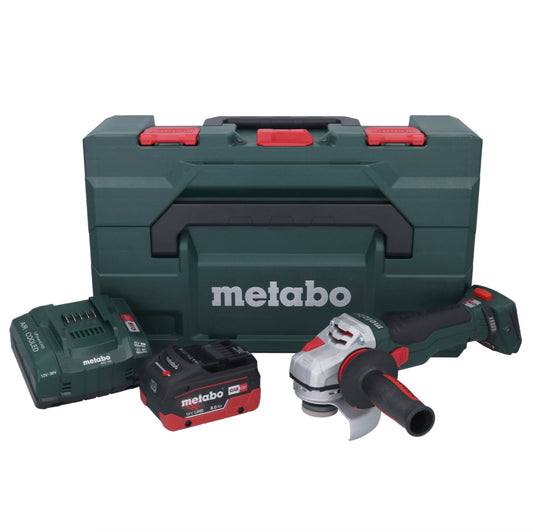 Metabo WB 18 LTX BL 15-125 Meuleuse d'angle sur batterie Quick 18 V 125 mm sans balais + 1x batterie 8,0 Ah + chargeur + métaBOX