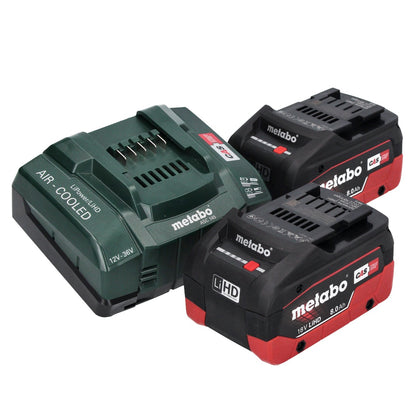 Metabo WB 18 LTX BL 15-125 Meuleuse d'angle sur batterie Quick 18 V 125 mm sans balais + 2x batterie 8,0 Ah + chargeur + métaBOX