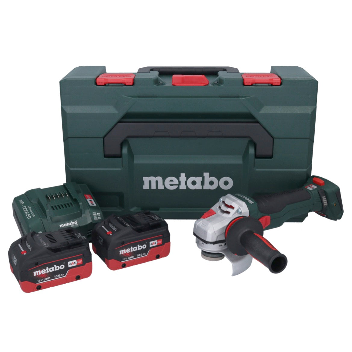 Metabo WB 18 LTX BL 15-125 Meuleuse d'angle sur batterie Quick 18 V 125 mm sans balais + 2x batterie 10,0 Ah + chargeur + métaBOX