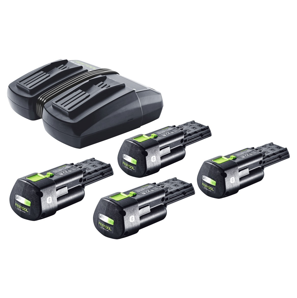 Festool Energie Set 4x BP 18 Li 3,0 Ergo I Akku 18 V 3,0 Ah / 3000 mAh Li-Ion ( 4x 577704 ) + TCL 6 DUO Doppel Ladegerät ( 577017 ) - Toolbrothers