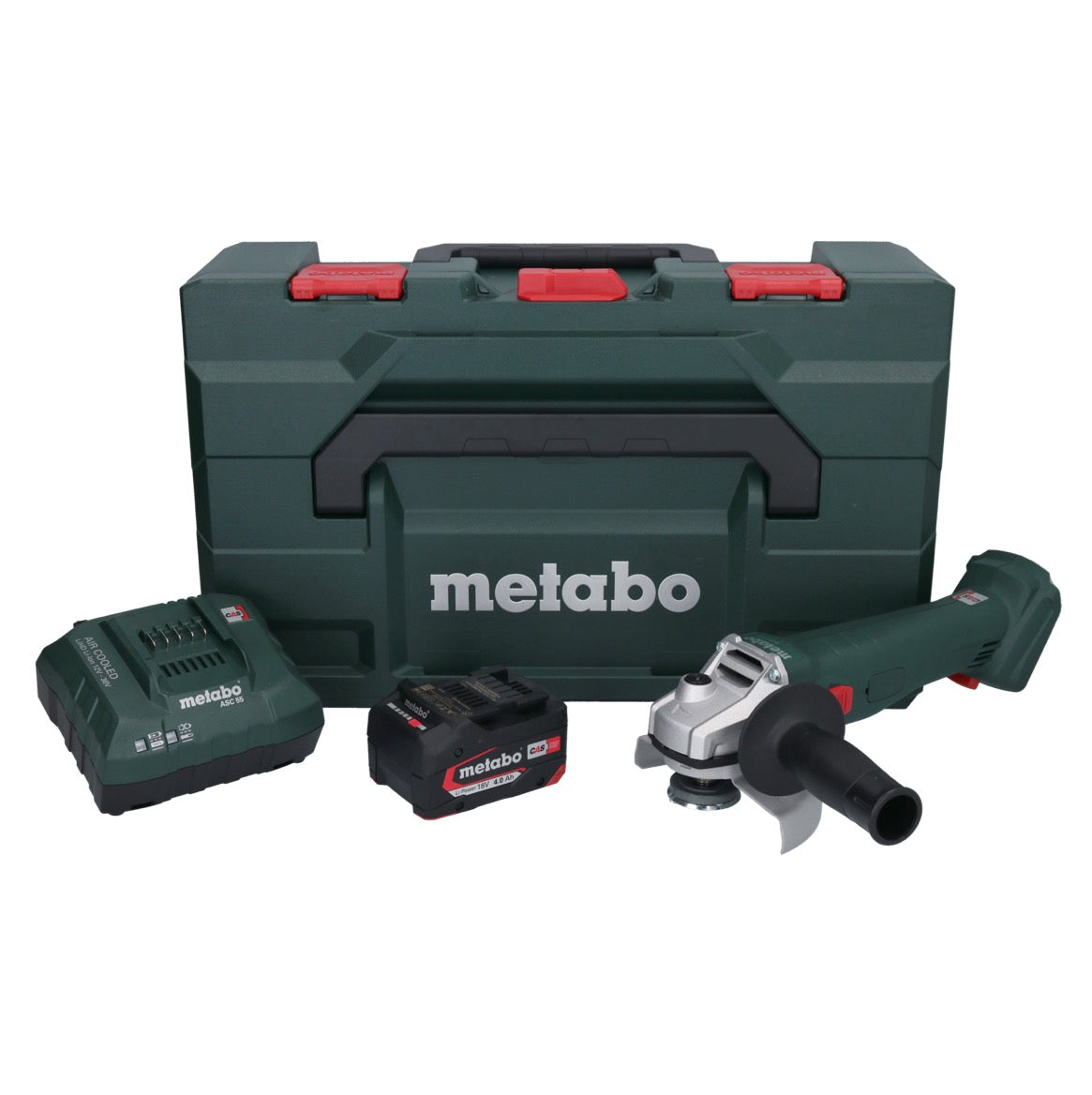 Meuleuse d'angle sans fil Metabo W 18 L 9-125 18 V 125 mm + 1x batterie 4,0 Ah + chargeur + metaBOX