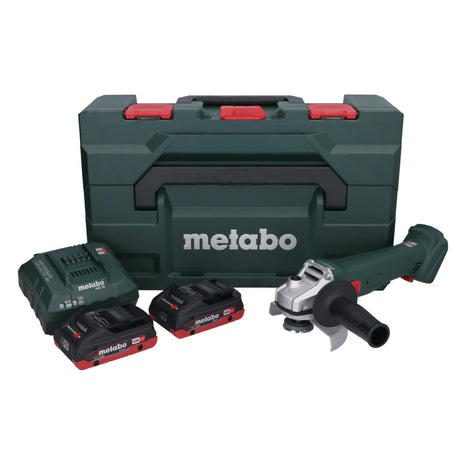 Metabo W 18 L 9-125 Akku Winkelschleifer 18 V 125 mm + 2x Akku 4,0 Ah + Ladegerät + metaBOX - Toolbrothers