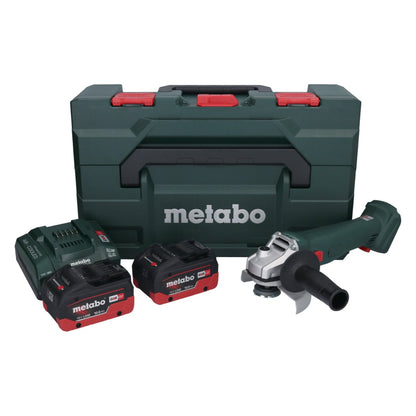 Metabo W 18 L 9-125 Akku Winkelschleifer 18 V 125 mm + 2x Akku 10,0 Ah + Ladegerät + metaBOX - Toolbrothers