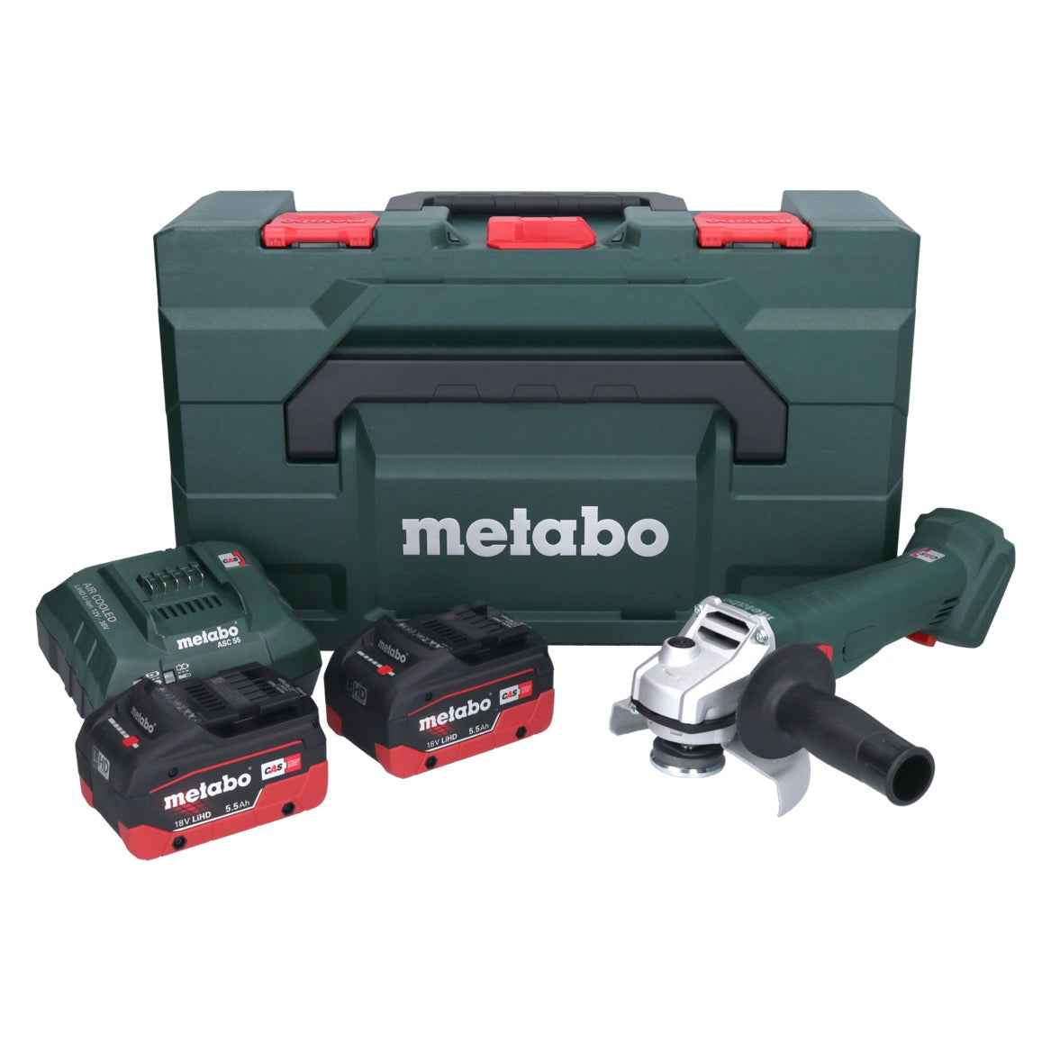 Metabo W 18 7-125 Akku Winkelschleifer 18 V 125 mm + 2x Akku 5,5 Ah + Ladegerät + metaBOX - Toolbrothers