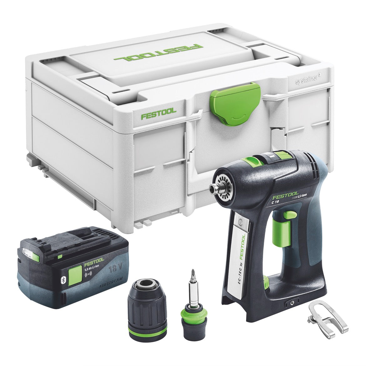 Festool C 18-Basic Akku Bohrschrauber 18 V 45 Nm Brushless + 1x Akku 5,0 Ah + Systainer - ohne Ladegerät - Toolbrothers