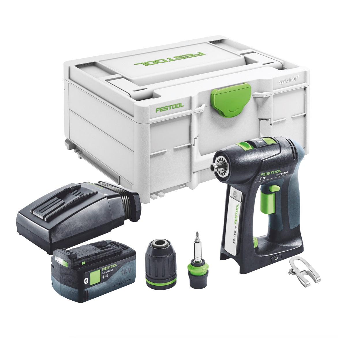 Festool C 18-Basic Akku Bohrschrauber 18 V 45 Nm Brushless + 1x Akku 5,0 Ah + Ladegerät + Systainer - Toolbrothers