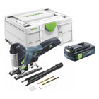 Festool CARVEX PSC 420-Basic sierra de calar pendular a batería 18 V 120 mm sin escobillas + 1x batería 3,0 Ah + Systainer - sin cargador