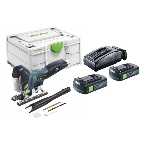 Scie sauteuse pendulaire sans fil Festool CARVEX PSC 420-Basic 18 V 120 mm sans balais + 2x batteries 3,0 Ah + chargeur + systainer