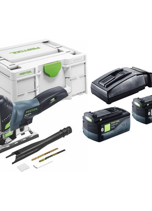 Festool CARVEX PSC 420-Basic scie sauteuse pendulaire sur batterie 18 V 120 mm sans balais + 2x batteries 5,0 Ah + chargeur + systainer