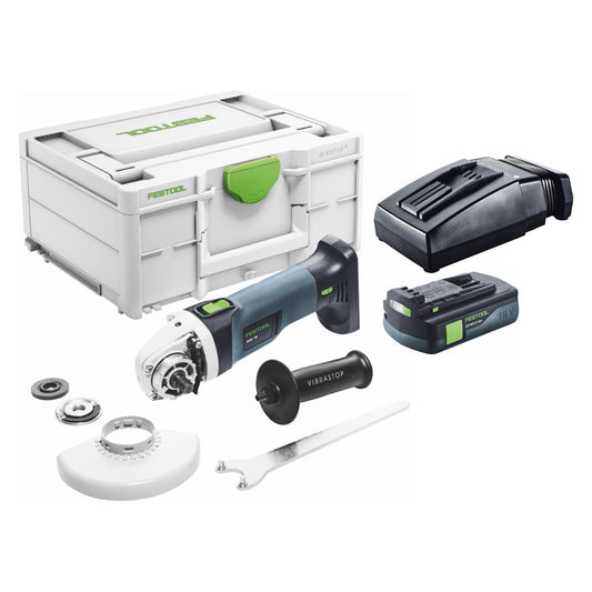 Festool AGC 18-125 EB-Basic Akku Winkelschleifer 18 V 125 mm Brushless + 1x Akku 3,0 Ah + Ladegerät + Systainer - Toolbrothers