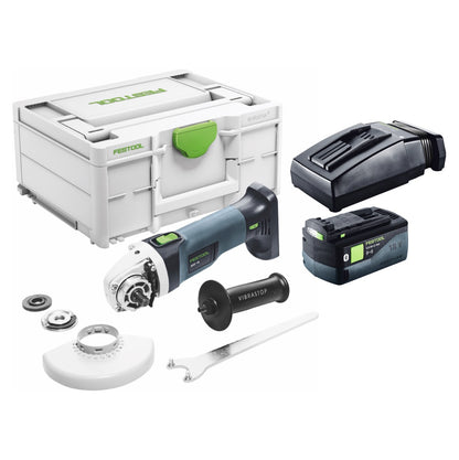 Festool AGC 18-125 EB-Basic Akku Winkelschleifer 18 V 125 mm Brushless + 1x Akku 5,0 Ah + Ladegerät + Systainer - Toolbrothers