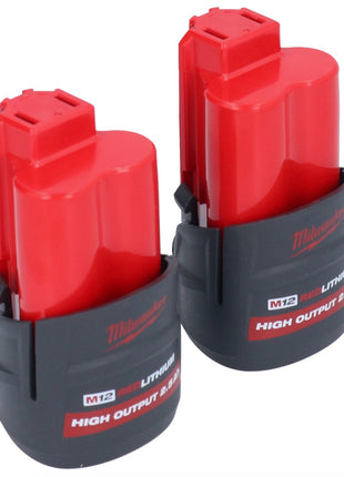 Milwaukee Akku Set 2x M12 HB2.5 High Output 12 V 2,5 Ah / 2500 mAh Li-Ion Akku ( 2x 4932480164 ) - Toolbrothers