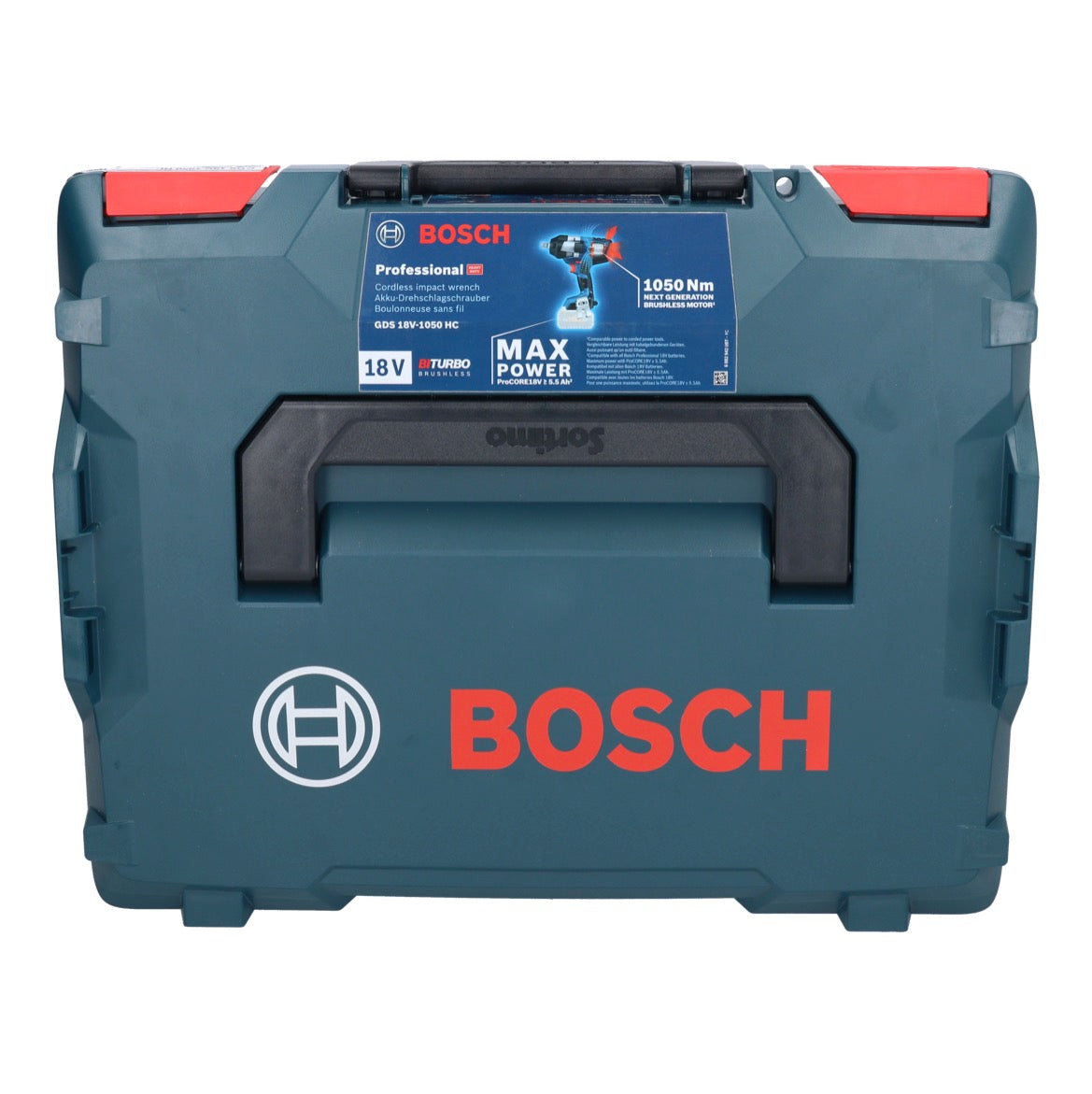 Clé à chocs rotative sans fil Bosch GDS 18V-1050 HC 18 V 1050 Nm BITURBO brushless + 1x batterie ProCORE 8,0 Ah + L-Boxx - sans chargeur