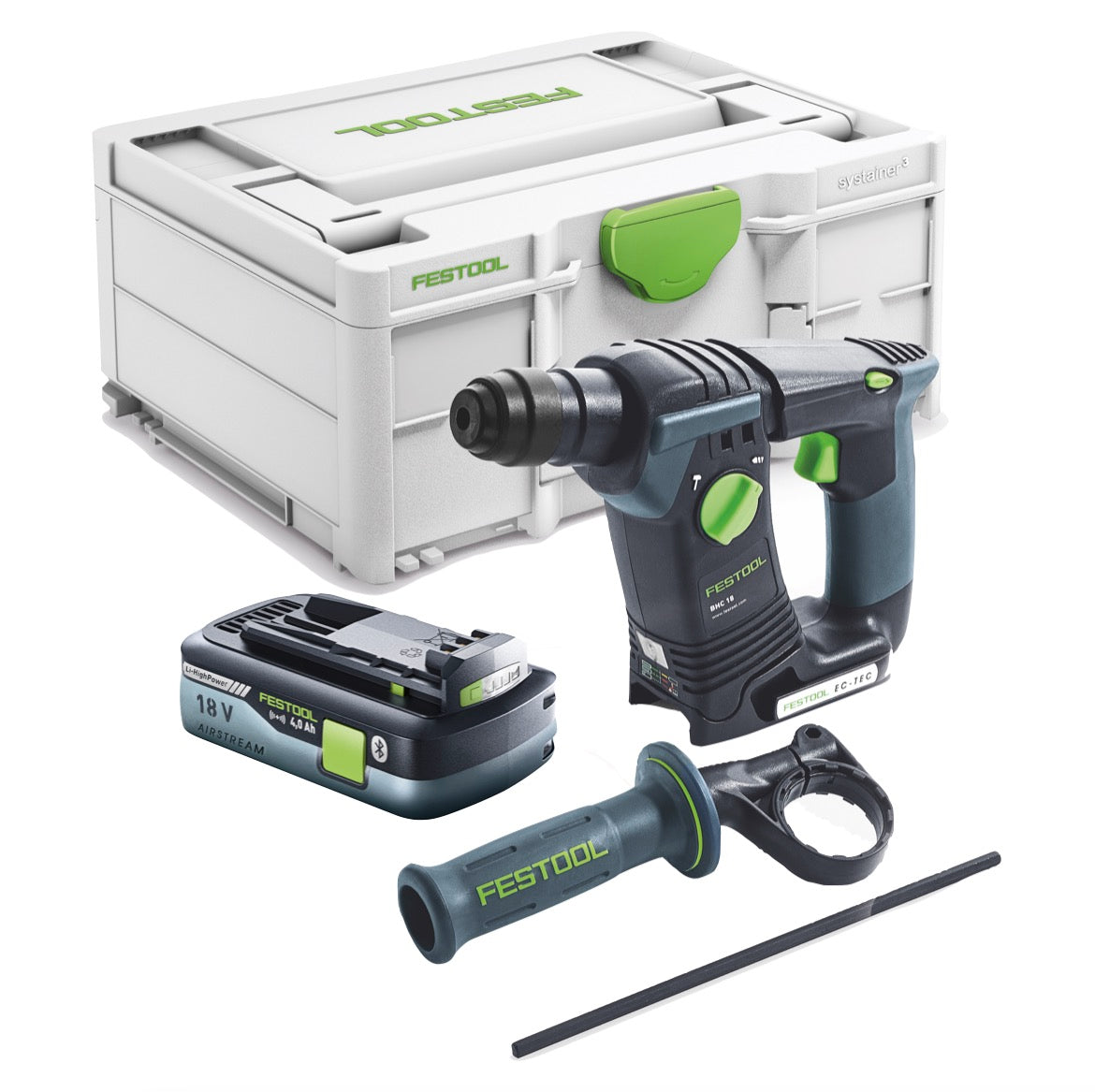 Festool BHC 18-Basic Akku Bohrhammer 18 V 1,8 J SDS Plus Brushless + 1x Akku 4,0 Ah + Systainer - ohne Ladegerät - Toolbrothers