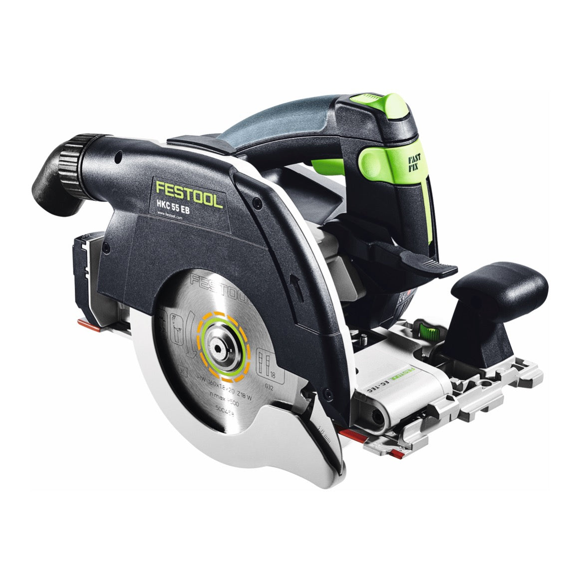 Festool HKC 55 5,0 EBI-Set-FSK 420 Akku Handkreissäge 18 V 160 mm Brushless ( 577675 ) + 2x Akku 5,0 Ah + Ladegerät + Kappschiene + Systainer - Toolbrothers