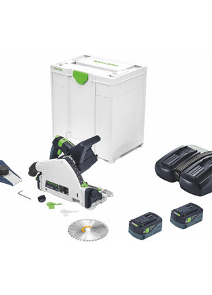 Festool TSC 55 5,0 KEBI-Plus/XL Akku Tauchsäge 18 V / 36 V ( 2x 18 V ) 160 mm ( 577342 ) Brushless + 2x Akku 5,0 Ah + Doppelladegerät + Systainer - Toolbrothers