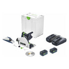 Festool TSC 55 5,0 KEBI-Plus/XL Akku Tauchsäge 18 V / 36 V ( 2x 18 V ) 160 mm ( 577342 ) Brushless + 2x Akku 5,0 Ah + Doppelladegerät + Systainer - Toolbrothers