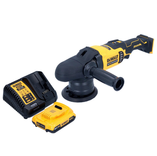 DeWalt DCM 848 D1 Akku Exzenterpolierer 18 V 125 mm Brushless + 1x Akku 2,0 Ah + Ladegerät