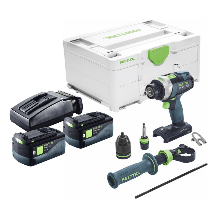 Festool TPC 18/4 I-Basic Akku Schlagbohrschrauber 18 V 75 Nm Brushless + 2x Akku 5,0 Ah + Ladegerät + Systainer - Toolbrothers