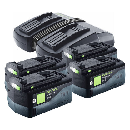 Festool CTMC MIDI I-Plus Akku Absaugmobil 36 V ( 2x 18 V ) Staubkl. M ( 577672 ) + 4x Akku 5,0 Ah + Doppelladegerät + Systainer - Toolbrothers