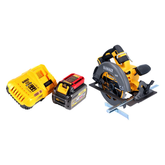 Scie circulaire manuelle à batterie DeWalt DCS 575 T1 54 V FlexVolt 190 mm sans balais + 1 batterie 6,0 Ah + chargeur