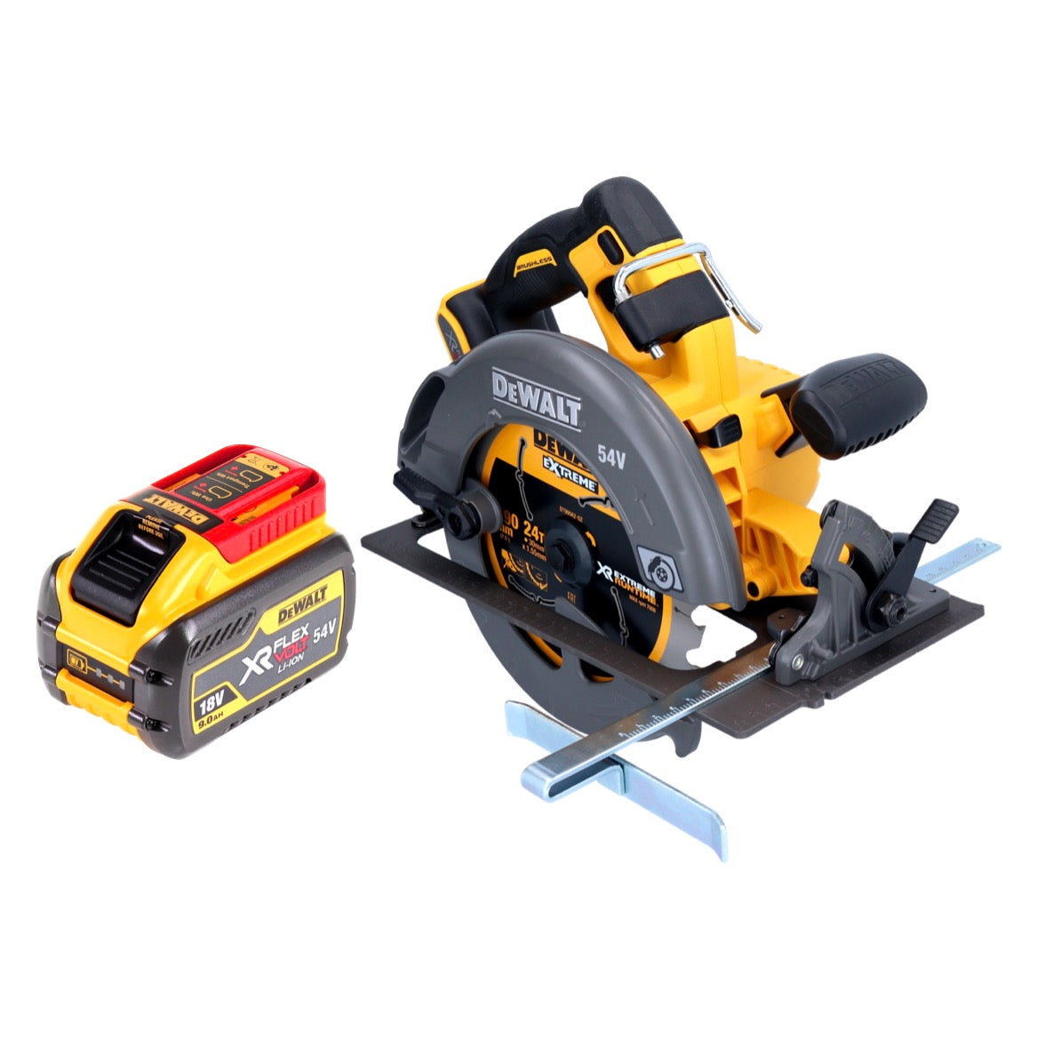 DeWalt DCS 575 N Akku Handkreissäge 54 V FlexVolt 190 mm Brushless + 1x Akku 9,0 Ah - ohne Ladegerät