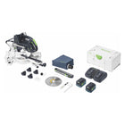 Festool KSC 60 EB 5,0 I-Plus KAPEX Akku Kapp Zugsäge 18 V / 36 V 216 mm ( 577665 ) Brushless + 2x Akku 5,0 Ah + Doppelladegerät + Systainer - Toolbrothers