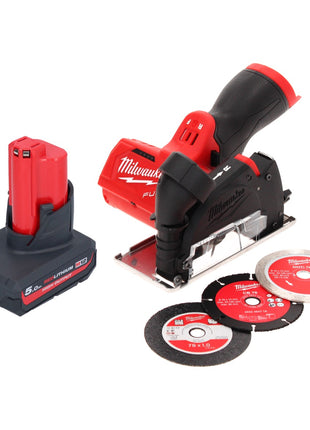 Milwaukee M12 FCOT-501 Multimaterialschneider 12 V 76 mm Brushless + 1x Akku 5,0 Ah - ohne Ladegerät - Toolbrothers