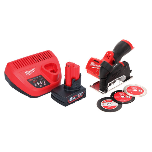 Milwaukee M12 FCOT-601 Multimaterialschneider 12 V 76 mm Brushless + 1x Akku 6,0 Ah + Ladegerät - Toolbrothers