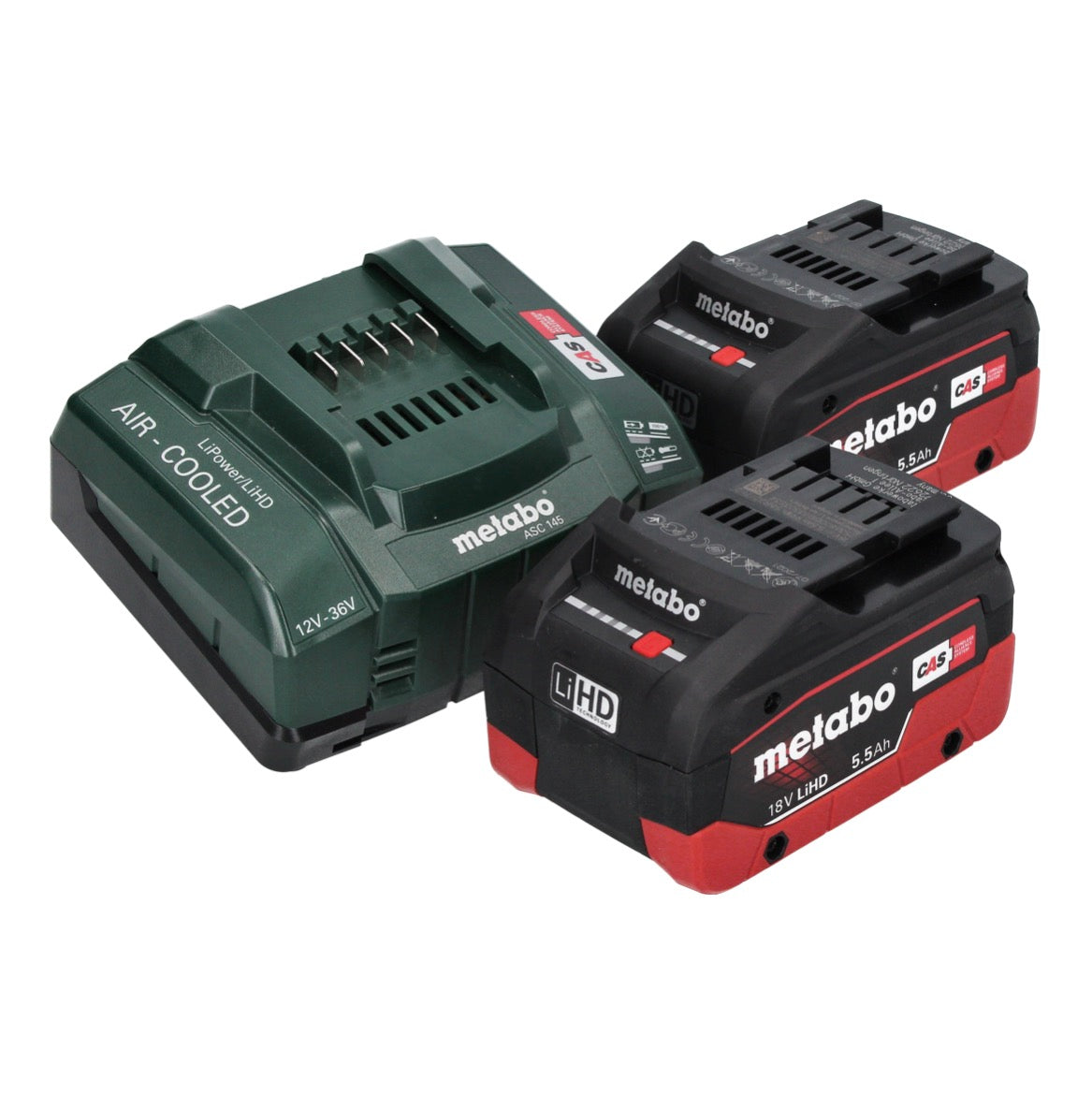 Perceuse à percussion sans fil Metabo SB 18 LTX BL QI 18 V 130 Nm sans balais + 2 batteries 5,5 Ah + chargeur + embout dynamométrique PowerX3 + métaBOX