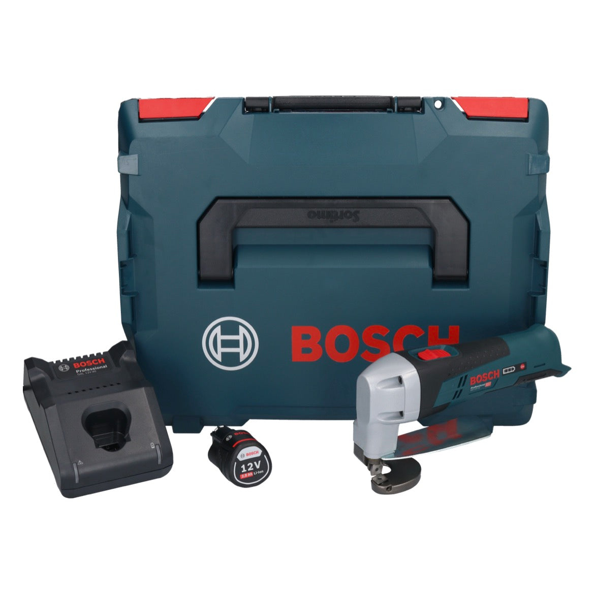 Bosch GSC 12V-13 Professional Akku Blechschere 12 V + 1x Akku 2,0 Ah + Ladegerät + L-Boxx - Toolbrothers