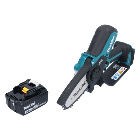 Scie d'élagage sur batterie Makita DUC 101 T1 18 V 10 cm sans balais + 1x batterie 5,0 Ah - sans chargeur