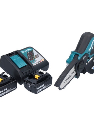 Scie d'élagage sur batterie Makita DUC 101 RG 18 V 10 cm sans balai + 2x batteries 6,0 Ah + chargeur