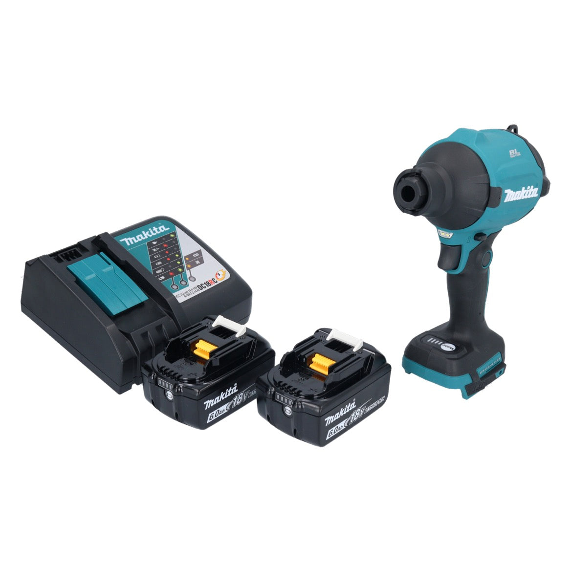 Makita DAS 180 RG Akku Gebläse 18 V Brushless + 2x Akku 6,0 Ah + Ladegerät - Toolbrothers