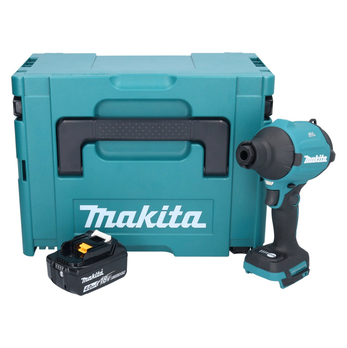 Makita DAS 180 M1J Akku Gebläse 18 V Brushless + 1x Akku 4,0 Ah + Makpac - ohne Ladegerät - Toolbrothers