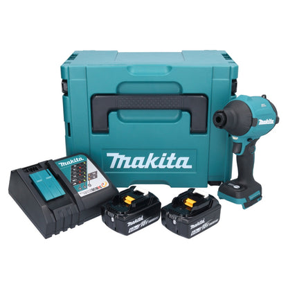 Makita DAS 180 RGJ Akku Gebläse 18 V Brushless + 2x Akku 6,0 Ah + Ladegerät + Makpac - Toolbrothers