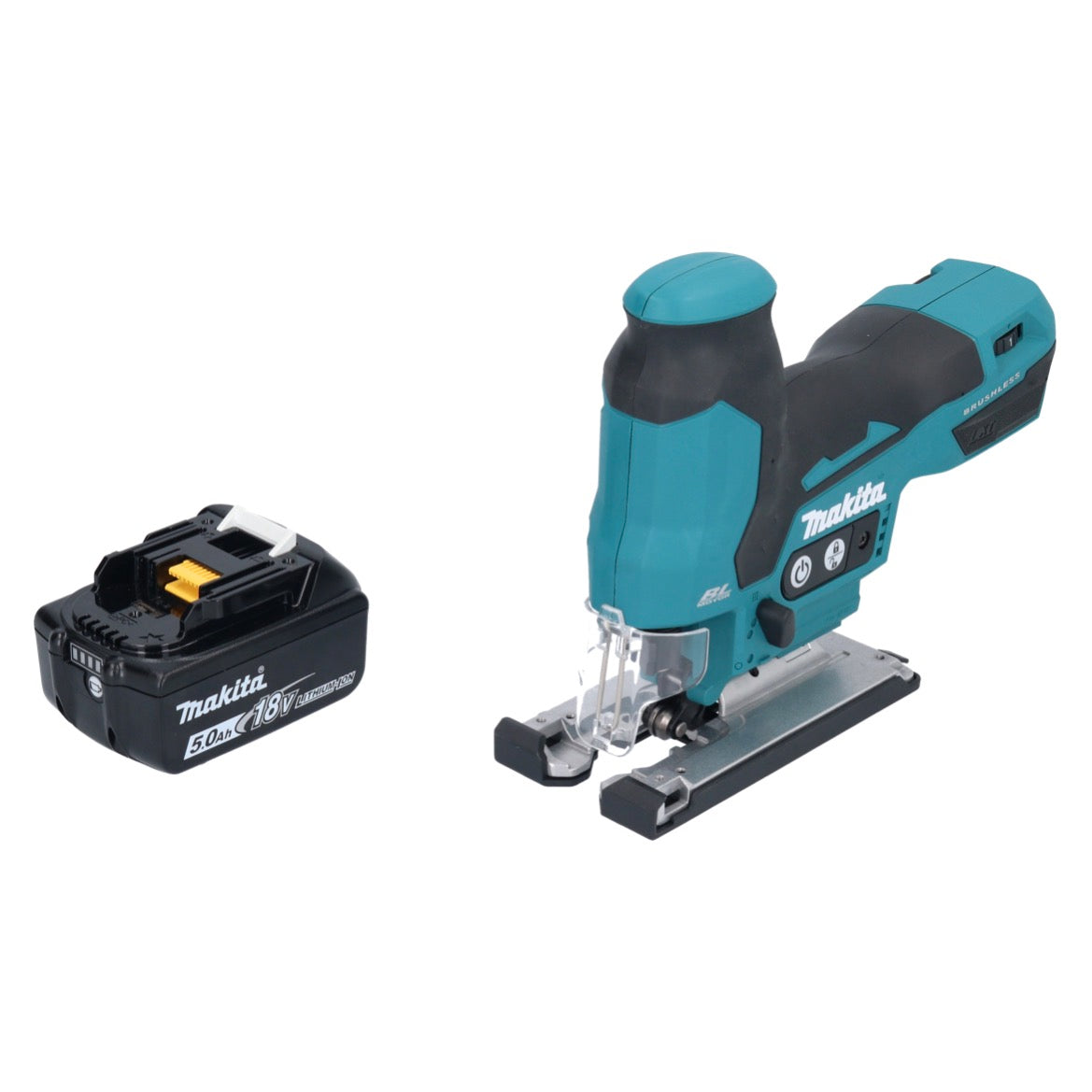 Makita DJV 185 T1 Akku Pendelhubstichsäge 18 V Brushless + 1x Akku 5,0 Ah - ohne Ladegerät - Toolbrothers