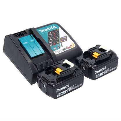 Makita DHP 484 RGB Akku Schlagbohrschrauber 18 V 54 Nm Brushless Schwarz + 2x Akku 6,0 Ah + Ladegerät - Toolbrothers