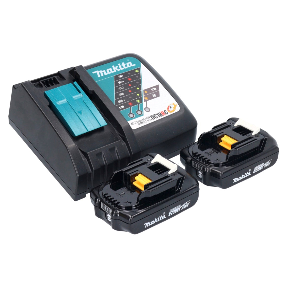 Makita DHP 484 RAJB perceuse à percussion sans fil 18 V 54 Nm sans balais noir + 2x batteries 2,0 Ah + chargeur + Makpac