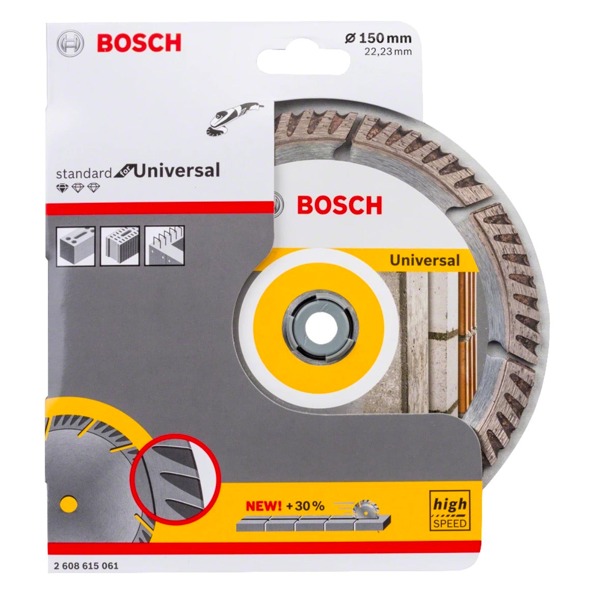 Bosch Standard for Universal Diamanttrennscheibe 150 x 22,23 mm 20 Stk. ( 20x 2608615062 ) - Toolbrothers