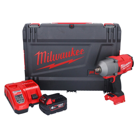 Milwaukee M18 ONEFHIWF12-401X Akku Schlagschrauber 18 V 1356 Nm 1/2" Brushless + 1x Akku 4,0 Ah + Ladegerät + HD Box