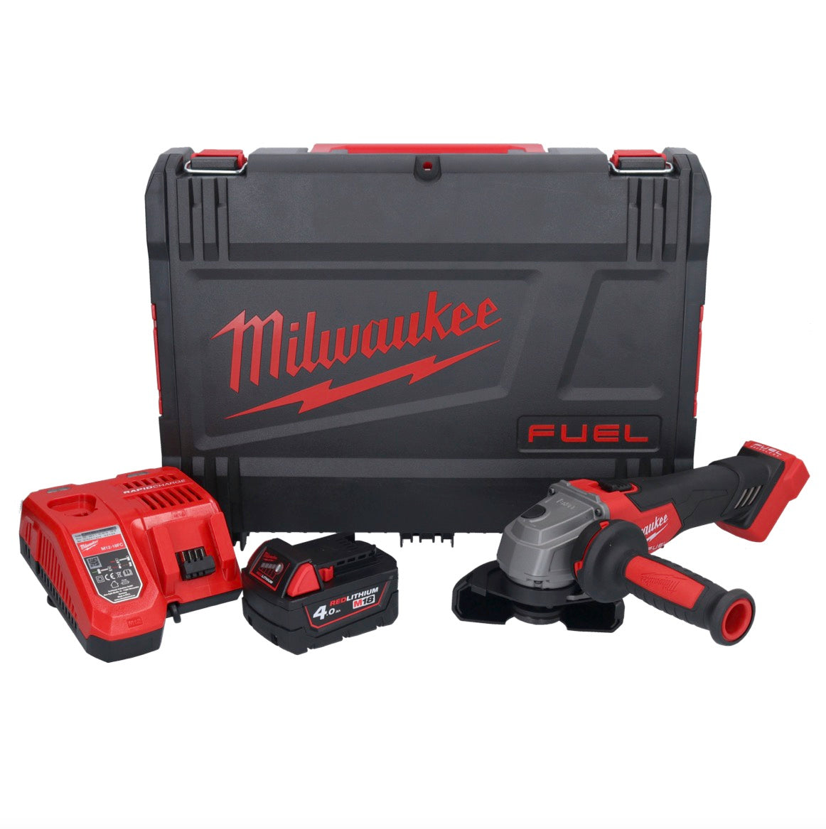 Milwaukee M18 FSAG115X-401X Akku Winkelschleifer 18 V 115 mm Brushless + 1x Akku 4,0 Ah + Ladegerät