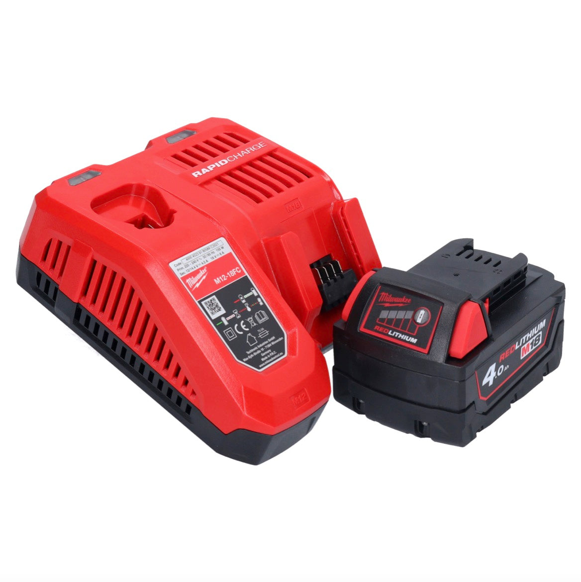 Milwaukee M18 FSAG115X-401X Akku Winkelschleifer 18 V 115 mm Brushless + 1x Akku 4,0 Ah + Ladegerät