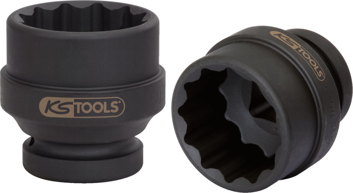 KS TOOLS 1" 12-kant-Kraft-Stecknuss, kurz, 65mm ( 450.0407 ) - Toolbrothers