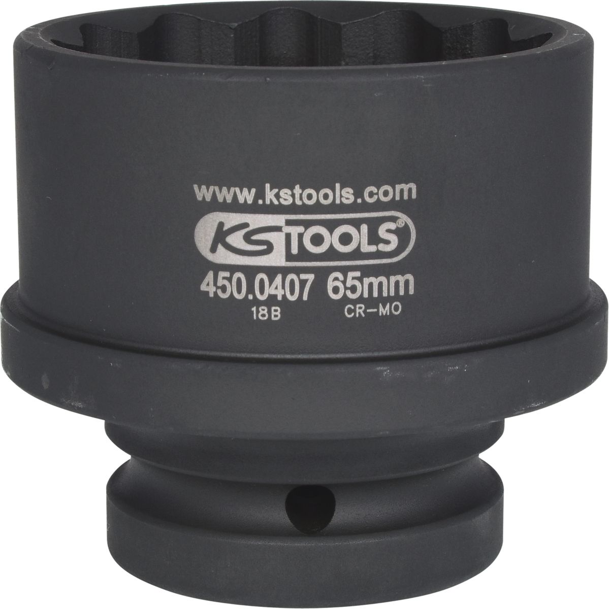 KS TOOLS 1" 12-kant-Kraft-Stecknuss, kurz, 65mm ( 450.0407 ) - Toolbrothers