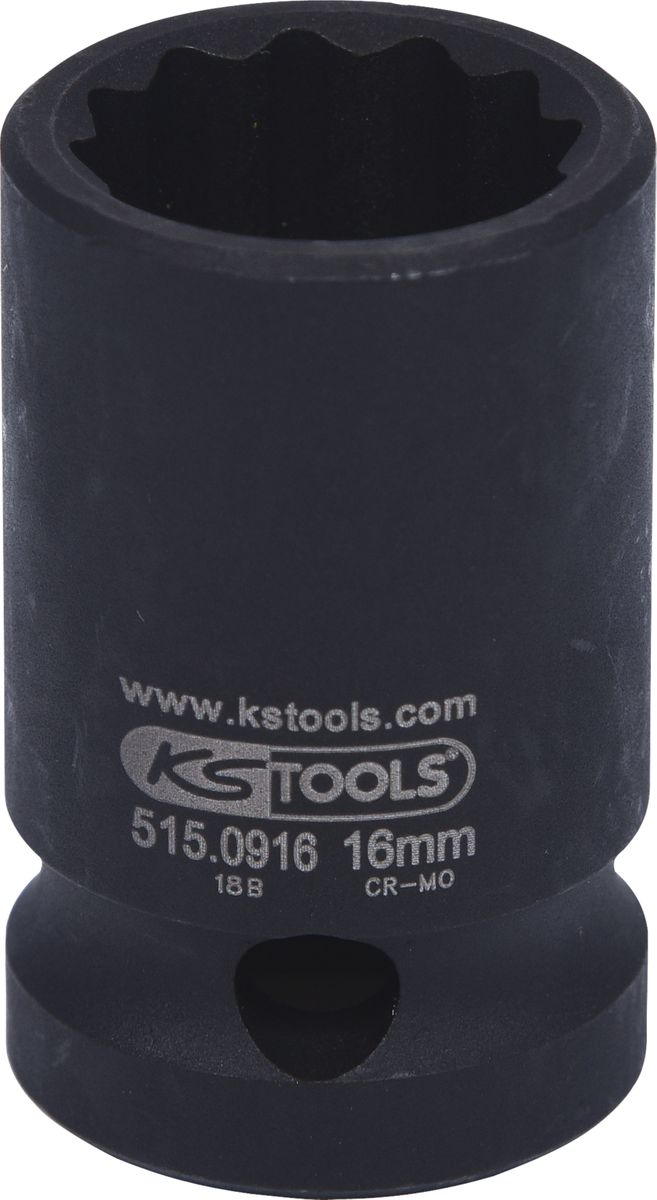 KS TOOLS 1/2" 12-kant-Kraft-Stecknuss, kurz, 16mm ( 515.0916 ) - Toolbrothers