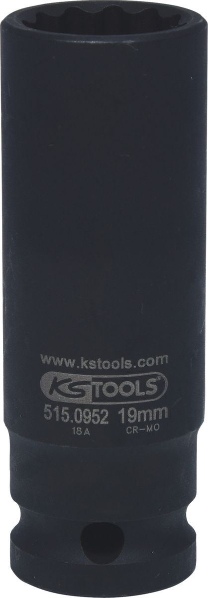 KS TOOLS 1/2" 12-kant-Kraft-Stecknuss, lang, 19 mm ( 515.0952 ) - Toolbrothers